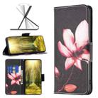 For Xiaomi Redmi 12 4G Colored Drawing Pattern Leather Phone Case(Lotus) - 1