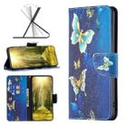 For Xiaomi Redmi 12 4G Colored Drawing Pattern Leather Phone Case(Gold Butterfly) - 1