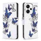 For Xiaomi Redmi Note 13 Pro+ Colored Drawing Pattern Leather Phone Case(Butterflies) - 1