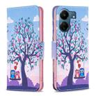 For Xiaomi Redmi 13C Colored Drawing Pattern Leather Phone Case(Owl) - 1