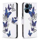 For Xiaomi Redmi 13C Colored Drawing Pattern Leather Phone Case(Butterflies) - 1