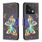 For Xiaomi Redmi Note 13 4G Global Colored Drawing Pattern Leather Phone Case(Big Butterfly) - 1