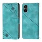 For Sony Xperia 5 VI Skin-feel Embossed Leather Phone Case(Green) - 2