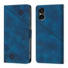 For Sony Xperia 5 VI Skin-feel Embossed Leather Phone Case(Blue) - 2