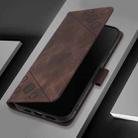 For Sony Xperia 5 VI Skin-feel Embossed Leather Phone Case(Brown) - 3