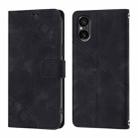 For Sony Xperia 5 VI Skin-feel Embossed Leather Phone Case(Black) - 2