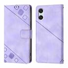 For Sony Xperia 10 VI Skin-feel Embossed Leather Phone Case(Light Purple) - 2
