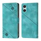 For Sony Xperia 10 VI Skin-feel Embossed Leather Phone Case(Green) - 2