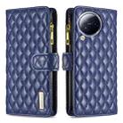 For Xiaomi Civi 3 5G Diamond Lattice Zipper Wallet Leather Flip Phone Case(Blue) - 1