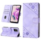 For Xiaomi Redmi Note 12S 4G Global Skin Feel Embossed Leather Phone Case(Light Purple) - 1