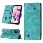 For Xiaomi Redmi Note 12S 4G Global Skin Feel Embossed Leather Phone Case(Green) - 1