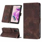 For Xiaomi Redmi Note 12S 4G Global Skin Feel Embossed Leather Phone Case(Brown) - 1