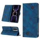 For Xiaomi Poco F5 Pro 5G/Redmi K60 Skin Feel Embossed Leather Phone Case(Blue) - 1