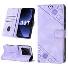 For Xiaomi 13T Skin Feel Embossed Leather Phone Case(Light Purple) - 1