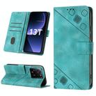 For Xiaomi 13T Skin Feel Embossed Leather Phone Case(Green) - 1