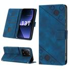 For Xiaomi 13T Skin Feel Embossed Leather Phone Case(Blue) - 1