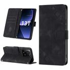 For Xiaomi 13T Skin Feel Embossed Leather Phone Case(Black) - 1