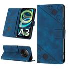 For Xiaomi Redmi A3 Skin Feel Embossed Leather Phone Case(Blue) - 1