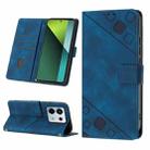 For Xiaomi Redmi Note 13 Pro 5G Global Skin Feel Embossed Leather Phone Case(Blue) - 1