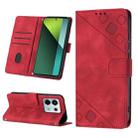 For Xiaomi Redmi Note 13 Pro 5G Global Skin Feel Embossed Leather Phone Case(Red) - 1