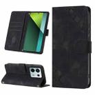 For Xiaomi Redmi Note 13 Pro 5G Global Skin Feel Embossed Leather Phone Case(Black) - 1
