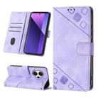 For Xiaomi Redmi Note 13 Pro+ 5G Skin Feel Embossed Leather Phone Case(Light Purple) - 1