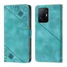 For Xiaomi 11T / 11T Pro Skin Feel Embossed Leather Phone Case(Green) - 2