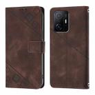 For Xiaomi 11T / 11T Pro Skin Feel Embossed Leather Phone Case(Brown) - 2