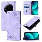 For Xiaomi 13 Ultra Skin Feel Embossed Leather Phone Case(Light Purple) - 1