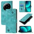 For Xiaomi 13 Ultra Skin Feel Embossed Leather Phone Case(Green) - 1