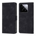 For Xiaomi 14 Skin Feel Embossed Leather Phone Case(Black) - 2