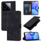 For Xiaomi 14 Pro Skin Feel Embossed Leather Phone Case(Black) - 1