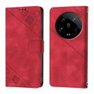 For Xiaomi 14 Ultra Skin Feel Embossed Leather Phone Case(Red) - 2