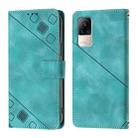 For Xiaomi Civi 1S Skin Feel Embossed Leather Phone Case(Green) - 2