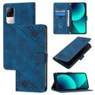 For Xiaomi Civi 1S Skin Feel Embossed Leather Phone Case(Blue) - 1