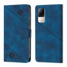 For Xiaomi Civi 1S Skin Feel Embossed Leather Phone Case(Blue) - 2