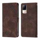 For Xiaomi Civi 1S Skin Feel Embossed Leather Phone Case(Brown) - 2