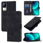 For Xiaomi Civi 1S Skin Feel Embossed Leather Phone Case(Black) - 1