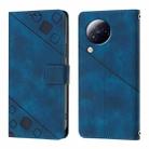 For Xiaomi Civi 3 Skin Feel Embossed Leather Phone Case(Blue) - 2