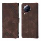 For Xiaomi Civi 3 Skin Feel Embossed Leather Phone Case(Brown) - 2