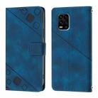 For Xiaomi Mi 10 Lite 5G Skin Feel Embossed Leather Phone Case(Blue) - 2
