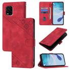 For Xiaomi Mi 10 Lite 5G Skin Feel Embossed Leather Phone Case(Red) - 1