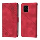 For Xiaomi Mi 10 Lite 5G Skin Feel Embossed Leather Phone Case(Red) - 2