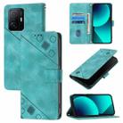 For Xiaomi Mi 10T 5G / Mi 10T Pro 5G Skin Feel Embossed Leather Phone Case(Green) - 1