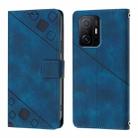 For Xiaomi Mi 10T 5G / Mi 10T Pro 5G Skin Feel Embossed Leather Phone Case(Blue) - 2