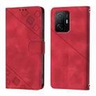 For Xiaomi Mi 10T 5G / Mi 10T Pro 5G Skin Feel Embossed Leather Phone Case(Red) - 2