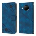 For Xiaomi Mi 10T Lite 5G Skin Feel Embossed Leather Phone Case(Blue) - 2