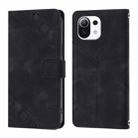 For Xiaomi Mi 11 Lite / Mi 11 Lite 5G Skin Feel Embossed Leather Phone Case(Black) - 2