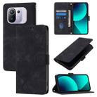 For Xiaomi Mi 11 Pro Skin Feel Embossed Leather Phone Case(Black) - 1