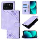 For Xiaomi Mi 11 Ultra Skin Feel Embossed Leather Phone Case(Light Purple) - 1